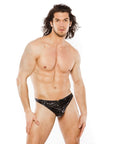Zeus Wet Look Zipper Sexy Thong