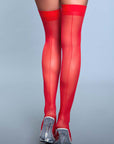 Sheer Thigh High With Back Seam