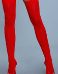 Opaque Nylon Thigh Highs