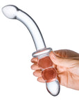 8 Inch Ribbed G-Spot Glass Dildo
