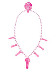 Pink Pecker Whistle Necklace Hang Tab