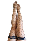 Kixies Michelle Large Diamond Fishnet Thigh Highs
