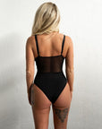 Kixies Signature Striped Bodysuit Black