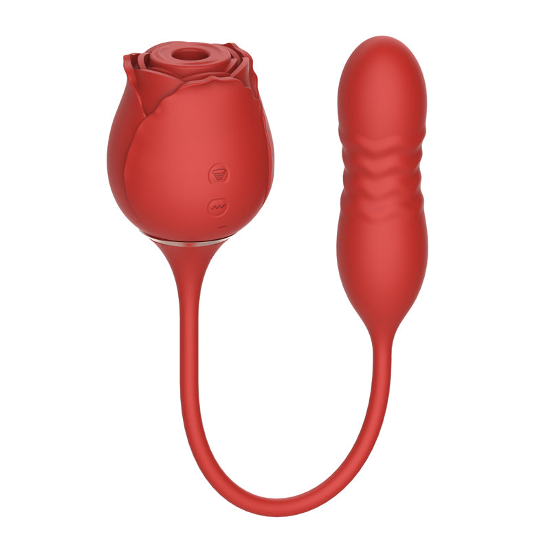 Shop LOE The Rose and Thistle Premium Suction and Thrusting Stimulator Red - Love Shop Shop LOE The Rose and Thistle Premium Suction and Thrusting Stimulator Red - Love Shop