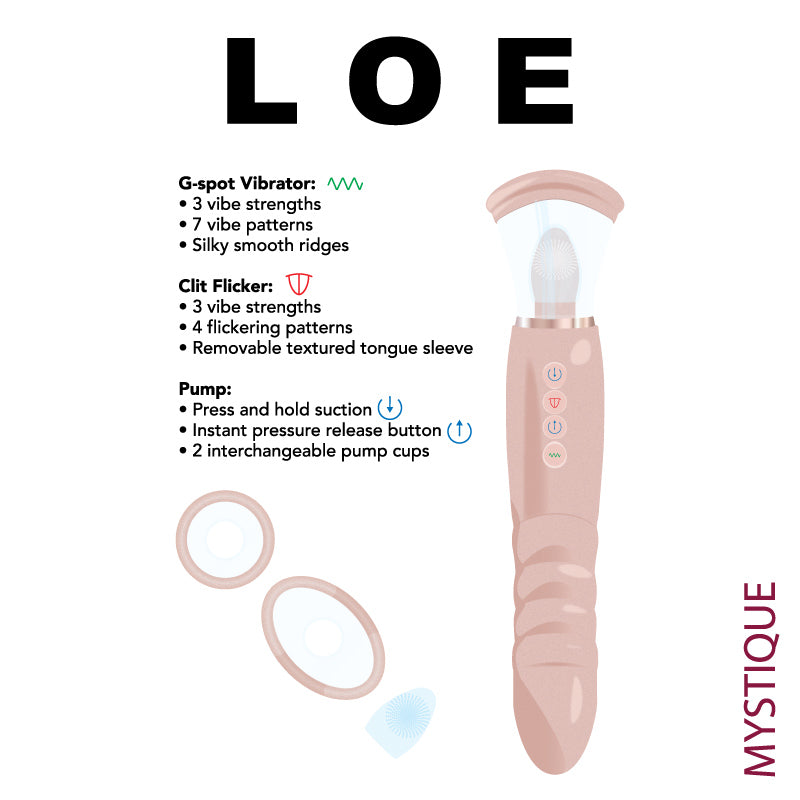 Shop LOE Mystique 3 in 1 Premium Stimulator Love Shop