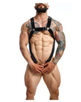 DNGEON Cross Cockring Harness by MOB