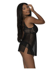 Modern Romance Baby Doll And Split Crotch Tanga