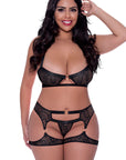 Rude Awakening Balconette Bra & Stirrup Thong Set
