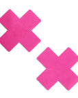 Naughty Glitter – Pink Crosses Nipple Pasties
