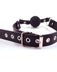 Rouge Garments Leather Ball Gag with Rubber Ball