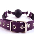 Rouge Garments Leather Ball Gag with Rubber Ball