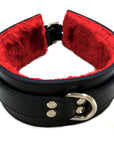 Rouge Garments Leather Collar with Faux Fur Lining Fur