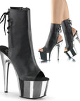 Adore-1018 Chrome Faux Leather Heel