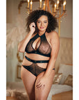 Allure Lace Halter Top & Backless Panty Set