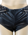 Faux Leather Zip Shorts