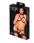 Noir Vinyl Open Bra & G String Set