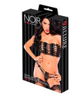 Noir Noir Vinyl Lace Up Bandeau & G String