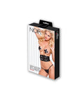 Noir Faux Leather Belt, Pasties G String Set