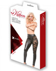 Too Hot Kitten Lace & Wet Look Leggings