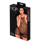 Noir Vinyl Fishnet Flirt Dress