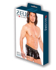 Zeus Wet Look Slashed Shorts