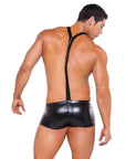 Zeus Wet Look Suspender Shorts