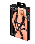 Noir Faux Leather Lace Up Teddy