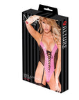 Noir Vinyl Fishnet Teddy