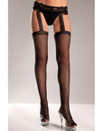 Lace-Top Stripe Thigh Highs
