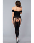 Crotchless Ripped Back Strapless Bodystocking