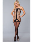 Strapless Crotchless Bodystocking With Cut Outs