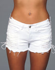 Denim Shorts With Lace Up Sides