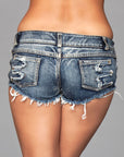 Distressed Denim Shorts