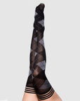 Kixies Not Your Grandmas Argyle Thigh High Tights