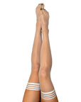Kixies Ashley White Sheer Thigh Highs