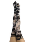 Kixies Mackenzie Black and Tan Tie Dye Tights