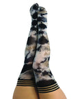 Kixies Mackenzie Black and Tan Tie Dye Tights