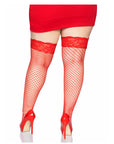 Leg Avenue - Stay Up Lycra Industrial Fishnet Thigh High