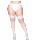 Leg Avenue - Stay Up Lycra Industrial Fishnet Thigh High