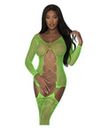 Seamless Fishnet Gartered Catsuit