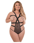 Forever Mesh Cupless And Crotchless Strap Teddy