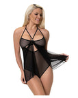 Forever Mesh Crotchless Baby Doll Teddy