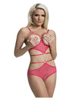 Diamond Girl Cupless Bra And Crotchless Panty Set