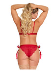 Sugar And Spice Ribbon Tie Bra And Panty Set