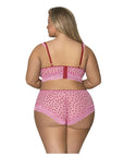 Tickled Pink Bra And Split Crotch Short