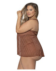 Caramel Kiss Fly Away Baby Doll And Thong Set