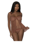 Caramel Kiss Fly Away Baby Doll And Thong Set