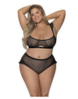 Girl Next Door Flutter Sleeve Keyhole Bralette And Panty Set