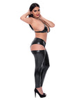 Liquid Onyx Halter Bra And Cutout Pants