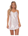 Popsi Satin Chemise With Lace
